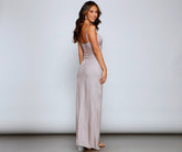 Zenni Formal High Slit Glitter Dress Sai Feel